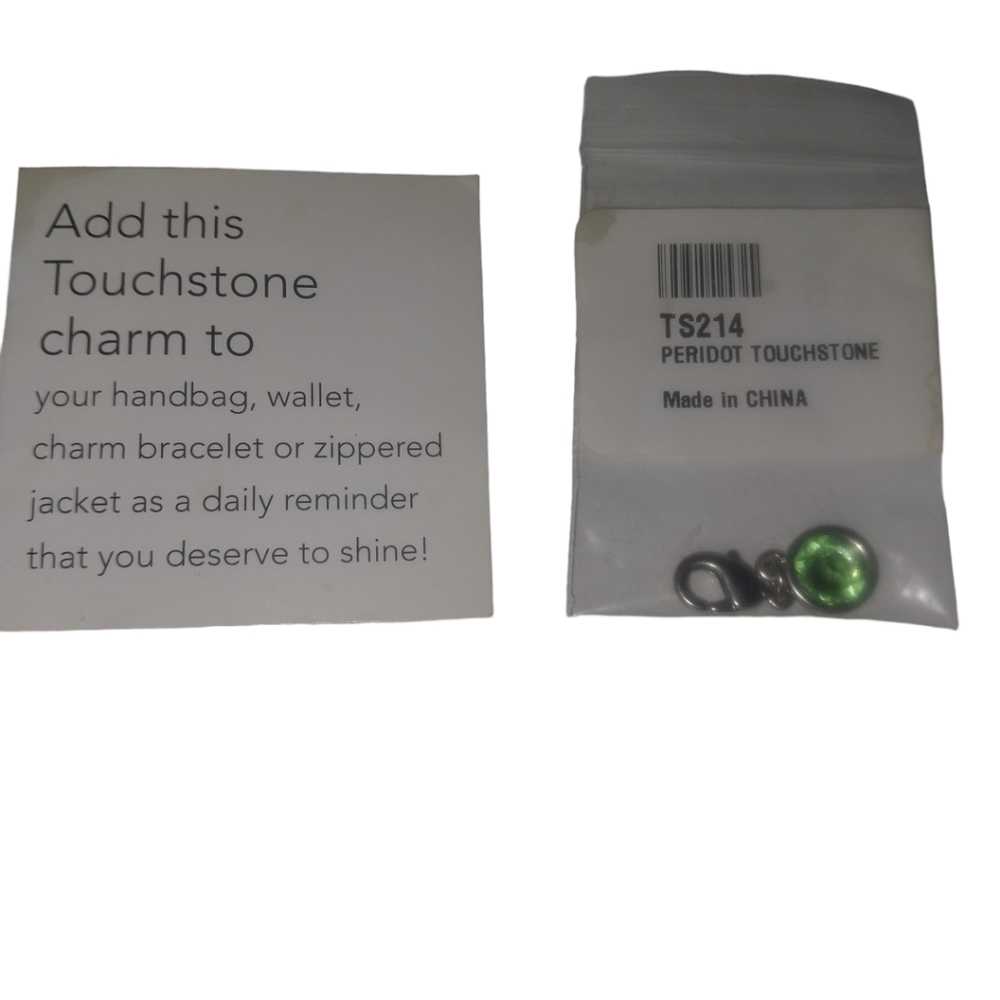 Touchstone Crystal Swarovski Peridot charm